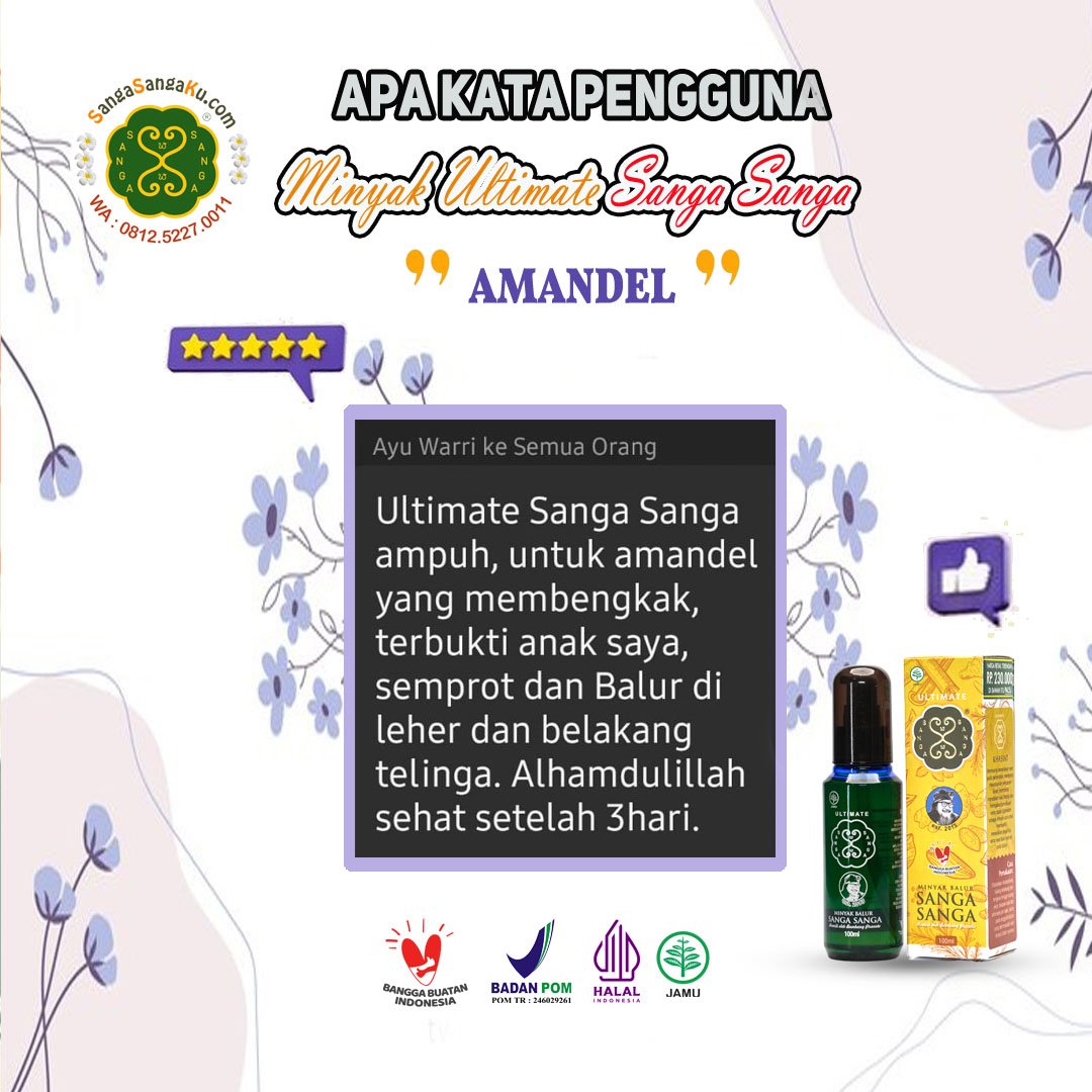 Testimonin Minyak Sanga Sanga - Amandel